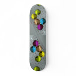 Health and beauty, colorful bath oil seeds skateboard deck
