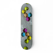 Health and beauty, colorful bath oil seeds skateboard deck