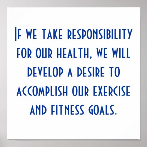 Health and Exercise Motivation print