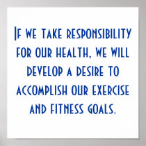 Health and Exercise Motivation Poster