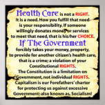 Health Care Is Not A Right! Posters