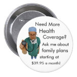 Health Coverage Pinback Button