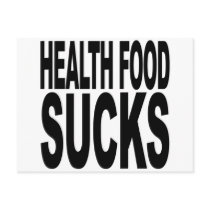 Health Food Sucks postcards
