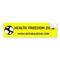 Health Freedom Zone Sticker bumper stickers