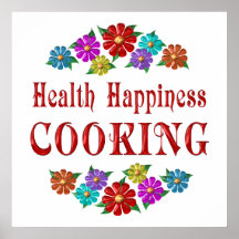 Health Happiness Cooking Posters