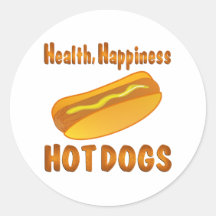 Health Happiness Hot Dogs Sticker