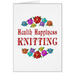 Health Happiness Knitting Greeting Card