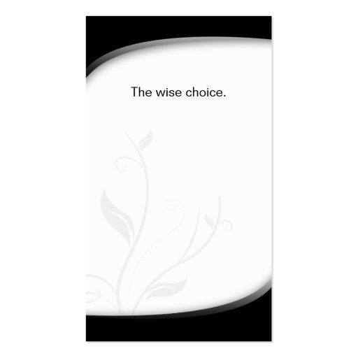 Health Insurance Business Card Black White (front side)