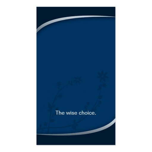 Health Insurance Business Card Dark Blue (front side)