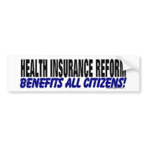 Health Insurance Reform bumper stickers