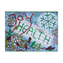 Health is Wealth Collage postcards