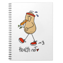Health Nut T-shirts and Gifts Spiral Notebooks