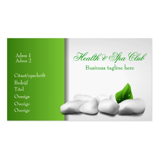 Health & shovel club business Card