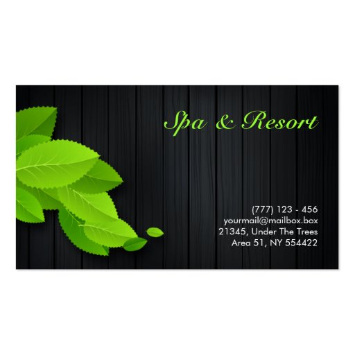 health, spa and beauty business card (front side)