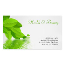 health, spa and beauty business card