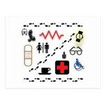 Health Symbols Post Cards