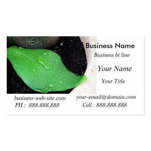 Healthy Business Card (front side)