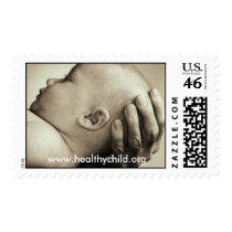Healthy Child Baby in Hands postage