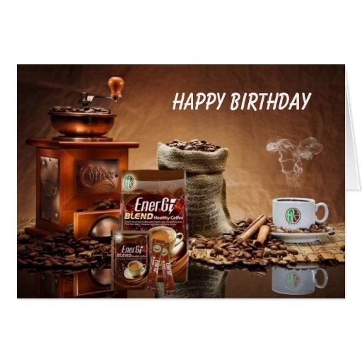 Healthy Coffee HAPPY BIRTHDAY Greeting Card | Zazzle