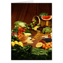 Healthy food greeting cards