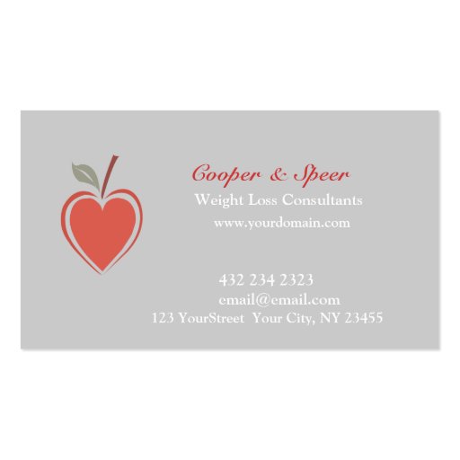 Healthy Heart  Business Business Cards (front side)