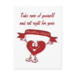 Healthy Heart man  cardiology  awareness symbol Post Card