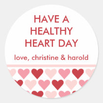 Healthy heart red Valentine's day custom message stickers