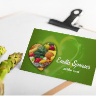 Healthy life business card profilecard