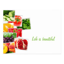 Healthy life postcard