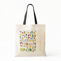 Healthy Stuff Reusable Bag by kathyfena Healthy Stuff Reusable Bag