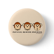 Hear No Evil Monkeys buttons