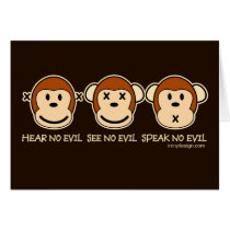 Hear No Evil Monkeys cards