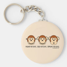 Hear No Evil Monkeys Key Chain