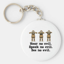 Hear No Evil Monkeys Keychain