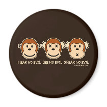 Hear No Evil Monkeys magnets
