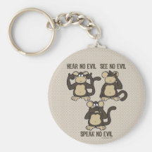 Hear No Evil Monkeys - New Key Chains