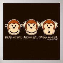 Hear No Evil Monkeys posters