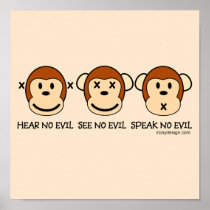 Hear No Evil Monkeys posters