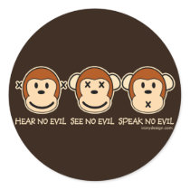 Hear No Evil Monkeys stickers