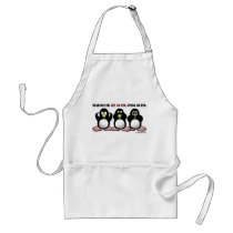 Hear No Evil Penguins aprons