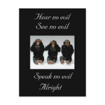 Hear no evil, See no evil, Speak no evil, ... postcards by scott316 Hear no evil, See no evil, Speak no evil, ... postcards