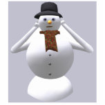 Hear No Evil Snowman Christmas Hanging Ornament Cut Out