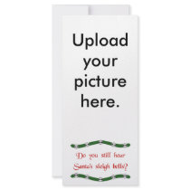 Hear Santa's sleigh bells? Christmas tees & gifts rack cards