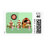 Hear, See, Speak No Evil Sock Monkeys Ice Cream postage