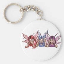 Hear, Speak, See No Evil Keychain