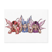 Hear, Speak, See No Evil Post Card