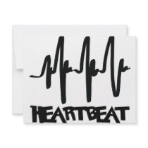 hearbeat ekg love beat invitations