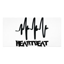 hearbeat ekg love beat photo cards