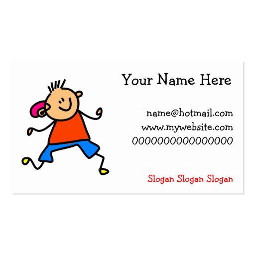 Hearing Aid Kid Business Card Templates (front side)