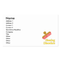 Hearing Disorders Business Card Templates